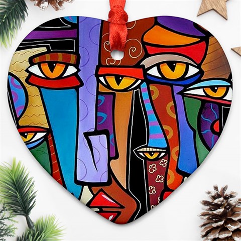Art Painting Pop Design Stars Heart Ornament (Two Sides) from ArtsNow.com Back