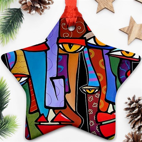 Art Painting Pop Design Stars Star Ornament (Two Sides) from ArtsNow.com Front