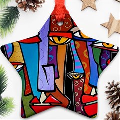 Art Painting Pop Design Stars Star Ornament (Two Sides) from ArtsNow.com Back