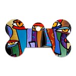 Art Painting Pop Design Stars Dog Tag Bone (One Side)