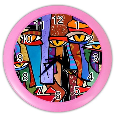 Art Painting Pop Design Stars Color Wall Clock from ArtsNow.com Front