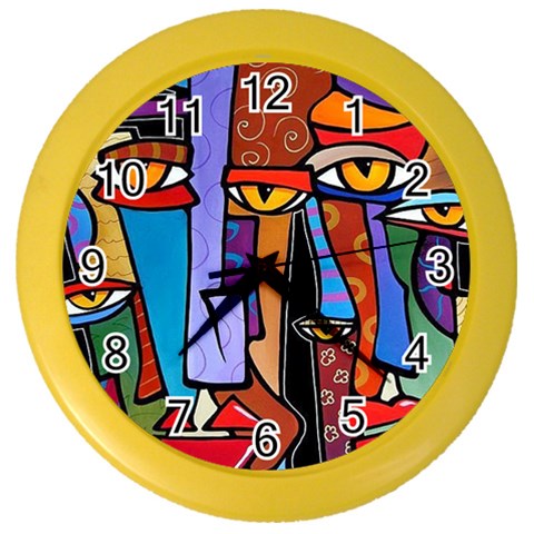 Art Painting Pop Design Stars Color Wall Clock from ArtsNow.com Front