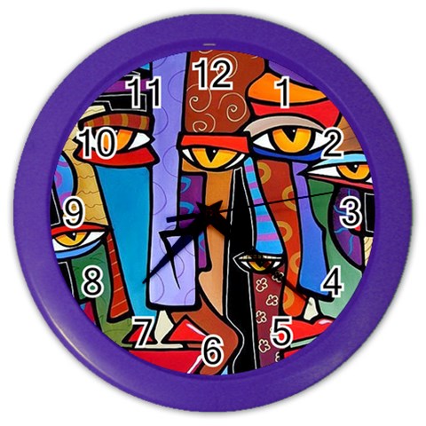 Art Painting Pop Design Stars Color Wall Clock from ArtsNow.com Front