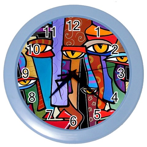 Art Painting Pop Design Stars Color Wall Clock from ArtsNow.com Front