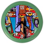 Art Painting Pop Design Stars Color Wall Clock