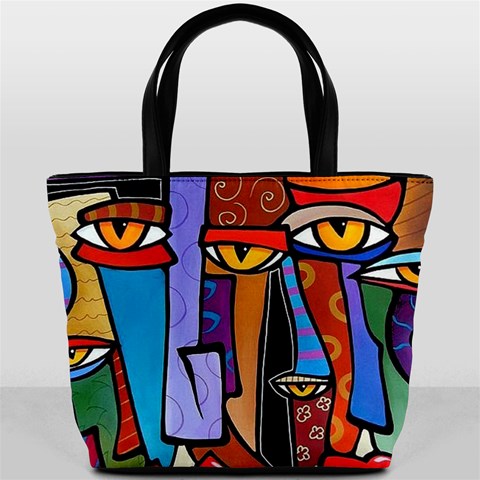 Art Painting Pop Design Stars Bucket Bag from ArtsNow.com Front
