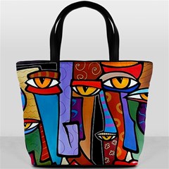 Art Painting Pop Design Stars Bucket Bag from ArtsNow.com Back