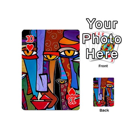 Art Painting Pop Design Stars Playing Cards 54 (Mini) from ArtsNow.com Front - Heart10