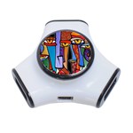 Art Painting Pop Design Stars 3-Port USB Hub