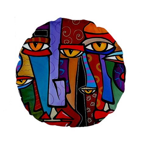 Art Painting Pop Design Stars Standard 15  Premium Round Cushion  from ArtsNow.com Front