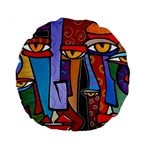Art Painting Pop Design Stars Standard 15  Premium Round Cushion 