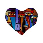 Art Painting Pop Design Stars Standard 16  Premium Heart Shape Cushion 