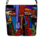 Art Painting Pop Design Stars Flap Closure Messenger Bag (L)