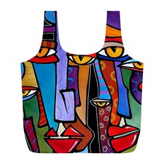 Art Painting Pop Design Stars Full Print Recycle Bag (L) from ArtsNow.com Back