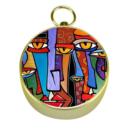 Art Painting Pop Design Stars Gold Compass from ArtsNow.com Front