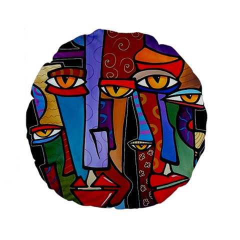 Art Painting Pop Design Stars Standard 15  Premium Flano Round Cushion  from ArtsNow.com Front