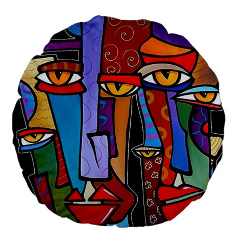 Art Painting Pop Design Stars Large 18  Premium Flano Round Cushion  from ArtsNow.com Front