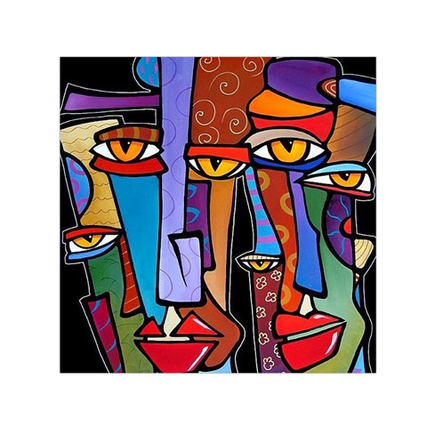 Art Painting Pop Design Stars Small Satin Scarf (Square) from ArtsNow.com Front