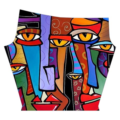 Art Painting Pop Design Stars Yoga Cropped Leggings from ArtsNow.com Right