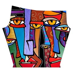 Art Painting Pop Design Stars Yoga Cropped Leggings from ArtsNow.com Right