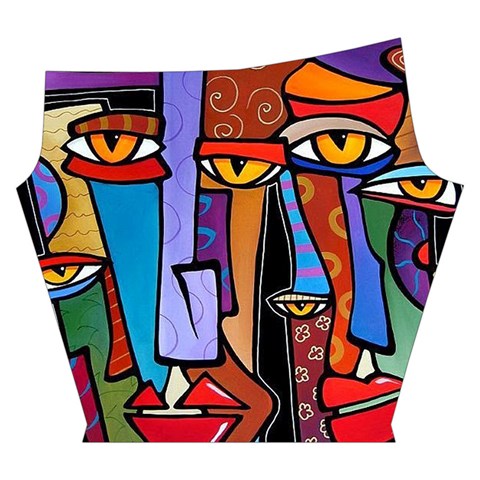 Art Painting Pop Design Stars Yoga Cropped Leggings from ArtsNow.com Left