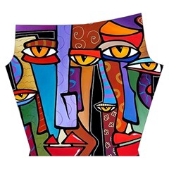 Art Painting Pop Design Stars Yoga Cropped Leggings from ArtsNow.com Left