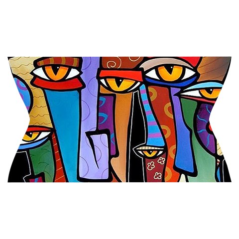 Art Painting Pop Design Stars Yoga Cropped Leggings from ArtsNow.com Waistband Front