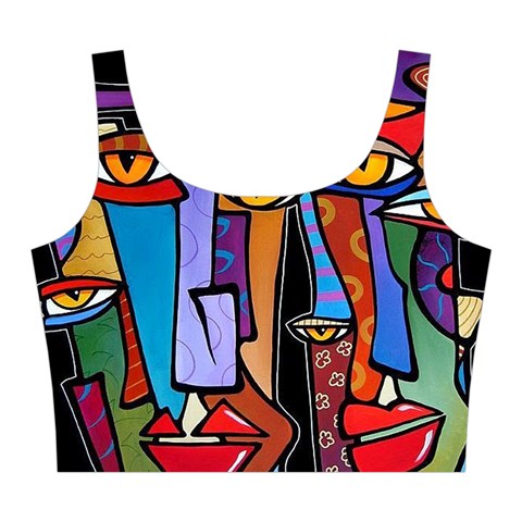 Art Painting Pop Design Stars Midi Sleeveless Dress from ArtsNow.com Top Front