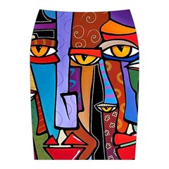 Art Painting Pop Design Stars Midi Wrap Pencil Skirt from ArtsNow.com Back