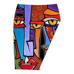 Art Painting Pop Design Stars Midi Wrap Pencil Skirt from ArtsNow.com  Front Right 