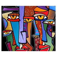 Art Painting Pop Design Stars Medium Zipper Tote Bag from ArtsNow.com Back