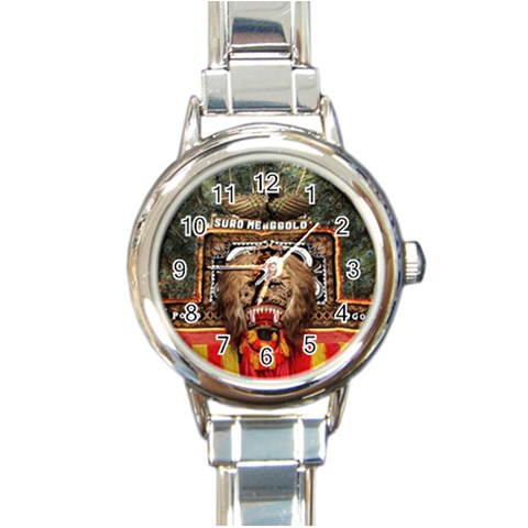 Barongan Reok Round Italian Charm Watch from ArtsNow.com Front