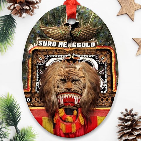 Barongan Reok Ornament (Oval) from ArtsNow.com Front