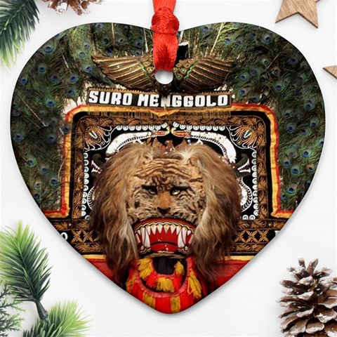 Barongan Reok Ornament (Heart) from ArtsNow.com Front