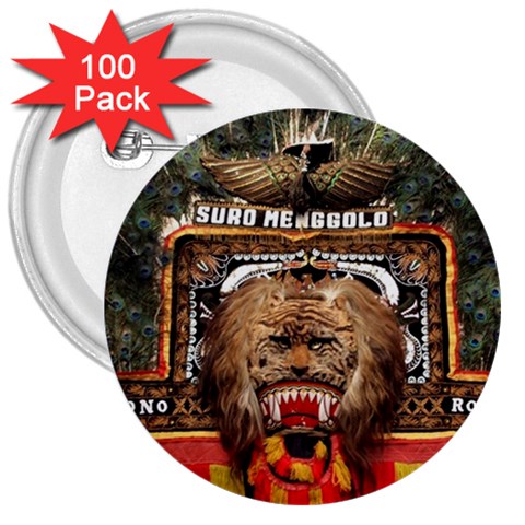 Barongan Reok 3  Button (100 pack) from ArtsNow.com Front