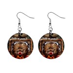 Barongan Reok 1  Button Earrings
