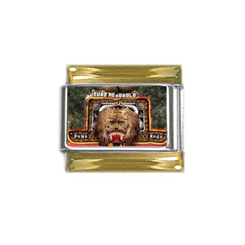 Barongan Reok Gold Trim Italian Charm (9mm) from ArtsNow.com Front
