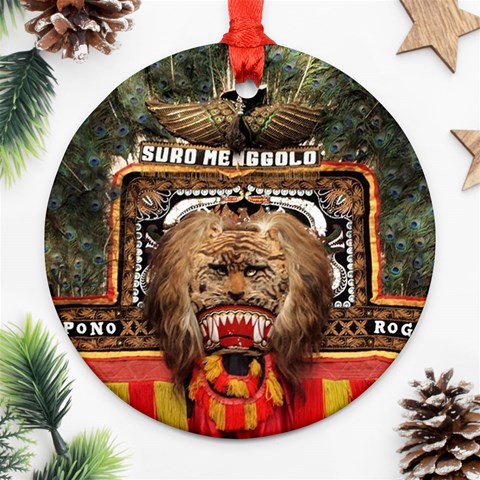 Barongan Reok Round Ornament (Two Sides) from ArtsNow.com Front