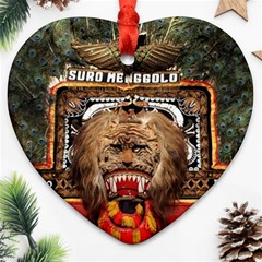 Barongan Reok Heart Ornament (Two Sides) from ArtsNow.com Back