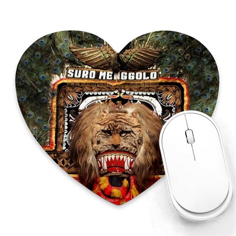 Barongan Reok Heart Mousepad from ArtsNow.com Front