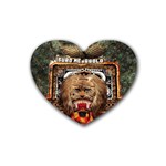 Barongan Reok Rubber Heart Coaster (4 pack)