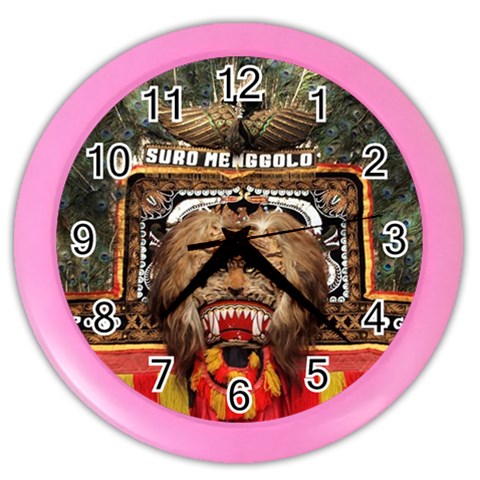 Barongan Reok Color Wall Clock from ArtsNow.com Front