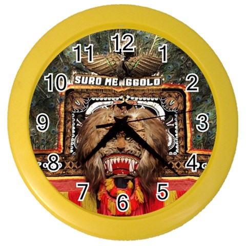 Barongan Reok Color Wall Clock from ArtsNow.com Front