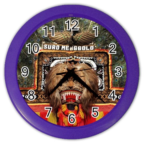 Barongan Reok Color Wall Clock from ArtsNow.com Front