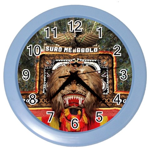 Barongan Reok Color Wall Clock from ArtsNow.com Front