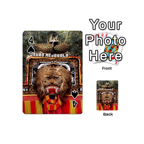 Barongan Reok Playing Cards 54 (Mini) from ArtsNow.com Front - Spade4