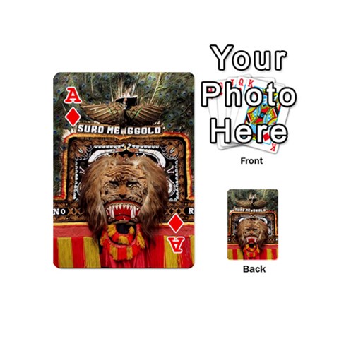 Ace Barongan Reok Playing Cards 54 (Mini) from ArtsNow.com Front - DiamondA