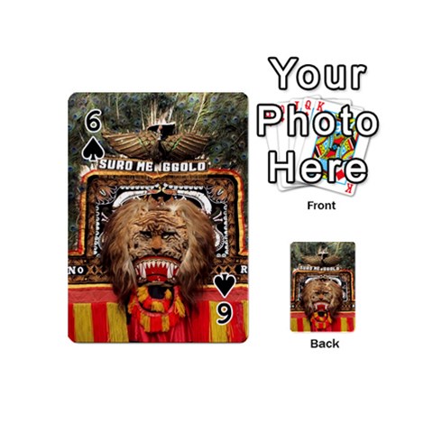 Barongan Reok Playing Cards 54 (Mini) from ArtsNow.com Front - Spade6