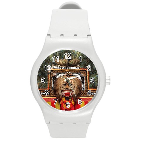 Barongan Reok Round Plastic Sport Watch (M) from ArtsNow.com Front