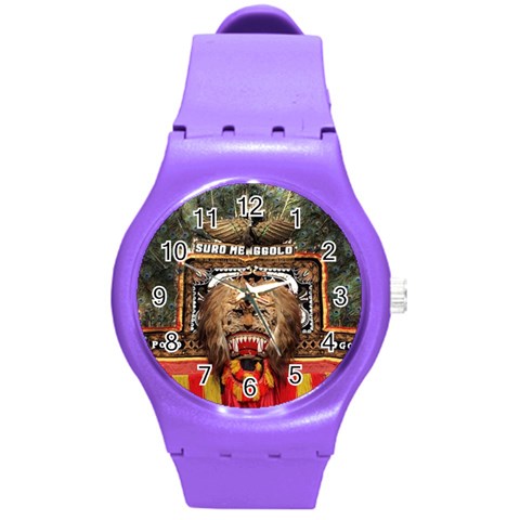 Barongan Reok Round Plastic Sport Watch (M) from ArtsNow.com Front